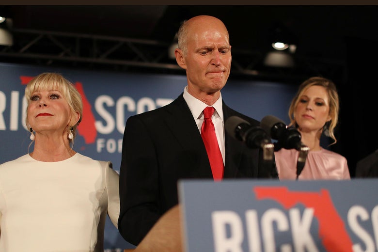 Rick Scott speaking on election night
